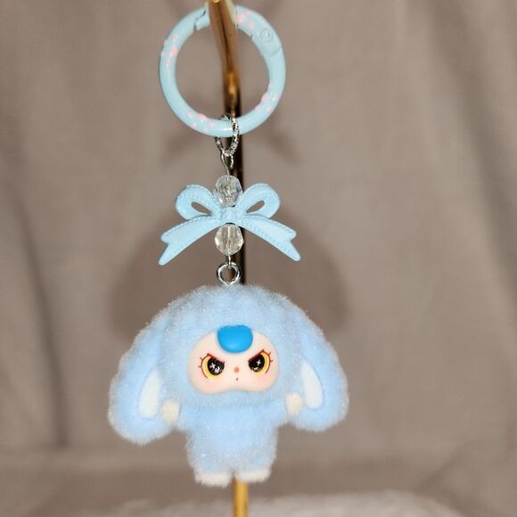 New! Lucky Baby Three Key Ring Purse Charm! Adorable! Handpanited Ring! - Picture 7 of 8